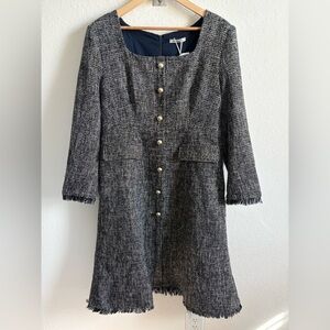 Fehaute Tweed Dress Size 8 NWT